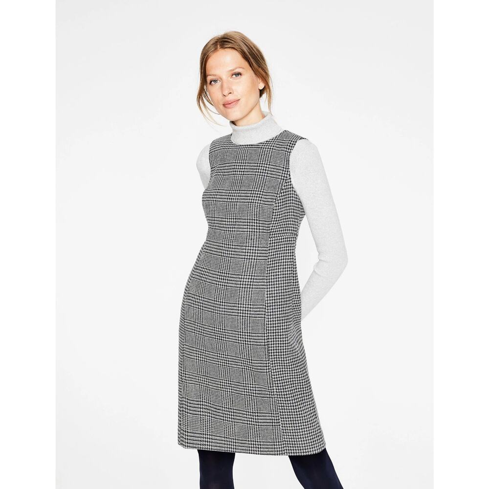 Boden British Tweed Womens‎ Rosie Wool Sheath Dress A Line Houndstooth Classic 6